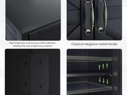 Farmhouse Storage Cabinet With Drawer And Adjustable Shelf