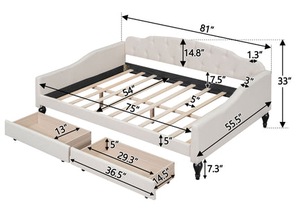 Upholstered Tufted Daybed