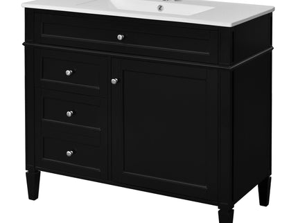 Bathroom Vanity With Top Sink, 2 Drawers And Tip Out Drawer