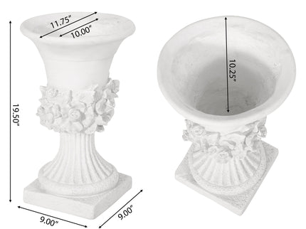 Garden Durable Urn Planter - Antique White