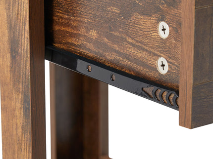 15.75" Rattan End Table With Drawer, Modern Nightstand, Side Table For Living Room, Bedroom