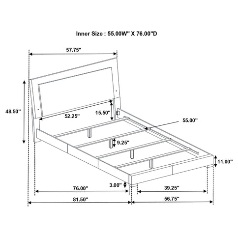 Felicity - LED Panel Bed With Built In Lighting