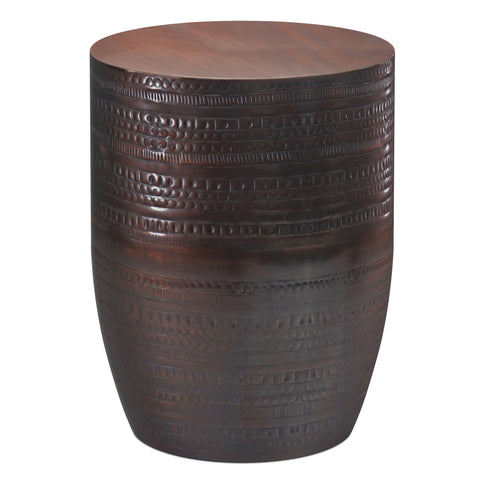 Johnsen - Handcrafted Large Metal Accent Table