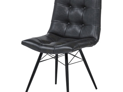 Tufted Back Dining Chairs (Set of 4) - Black