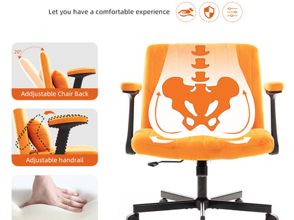 Criss Cross Armrest Office Chair With Wheels
