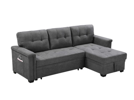 Ashlyn - Reversible Sleeper Sectional Sofa With Storage Chaise, USB Charging Ports And Pocket