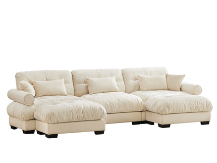 Super Comfort Oversized Modular Sectional Sofa With Movable Ottoman
