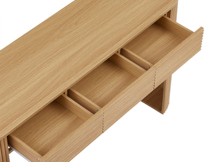 Retro Console Table With Storage, 3 Drawers