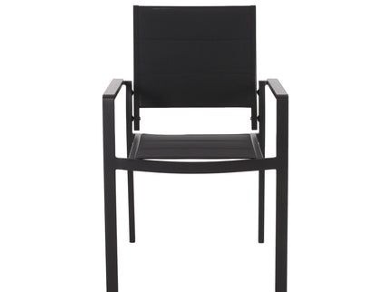 Baird - Outdoor Mesh And Aluminum Dining Chairs - Black