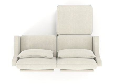 Stylish Sofa With Ottoman And Lumbar Pillows, Ergonomic Design