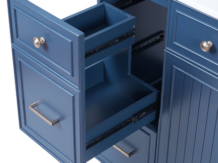 Bathroom Vanity With Sink, Soft Close Doors, Adjustable Shelves