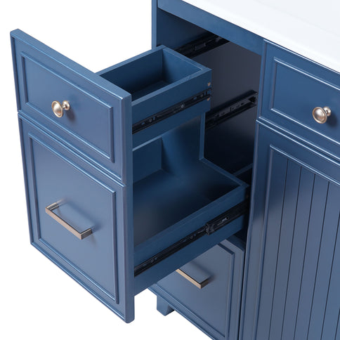 Bathroom Vanity With Sink, Soft Close Doors, Adjustable Shelves