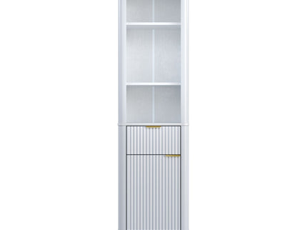 Tall Bathroom Storage Cabinet With Adjustable Shelves And 1 Drawer & Door