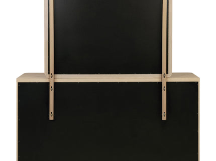 Mirador - 6 Drawer Dresser And Mirror Set - Light Oak