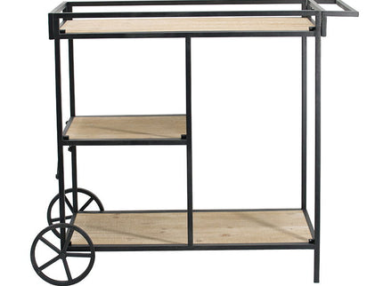 Shelf With Wheel - Black / Brown
