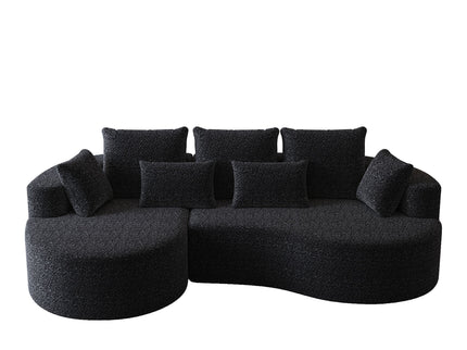 Curved Oversized Sectional Sofa With Extra Deep Seat