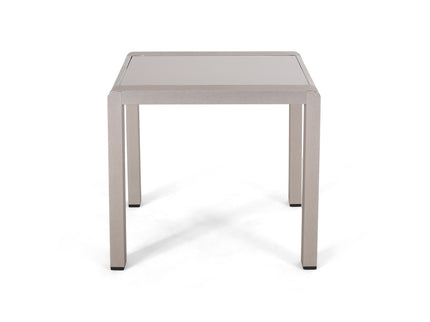 Cape Coral - Contemporary Side Table With Frosted Glass Top