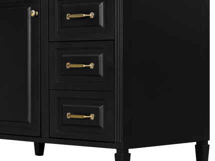 Modern Bathroom Vanity With Sink Top, Flip Drawer Design