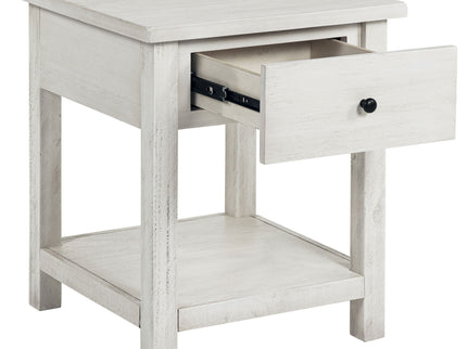 Castleton - 1 Drawer Wood End Table With Shelf