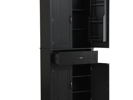 Bathroom Storage Cabinet With Doors And Drawer, Adjustable Shelf