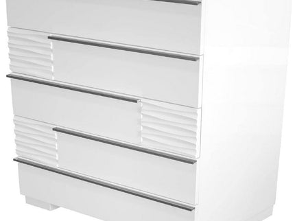 5 Drawer Chest, Bedroom - White