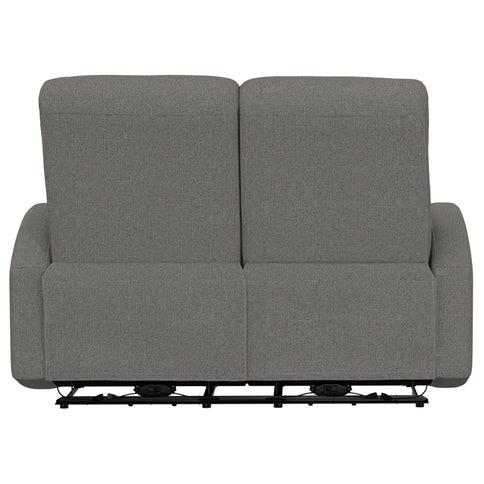 Manual Reclining Loveseat With Dual Seating Support For Living Room