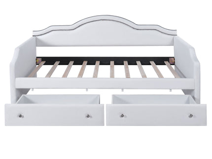 Upholstered Daybed With LED Lights And 2 Drawersme