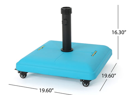 Wheelie - Stylish Square Umbrella Base With Stainless Steel Pole Handle