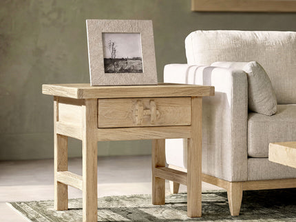 Rowan - Side Table With Drawer - Light Brown