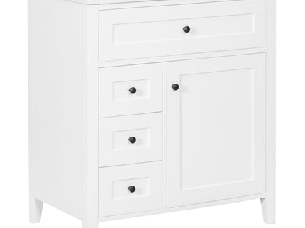Bathroom Vanity With Sink, 3 Drawers And Adjustable Shelf, Freestanding Storage Unit