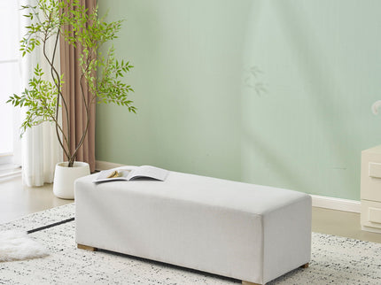 Simple Long Ottoman For Living Room - White