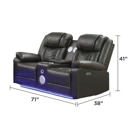 Challenger - LED Power Recliner Loveseat