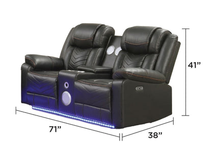 Challenger - LED Power Recliner Loveseat
