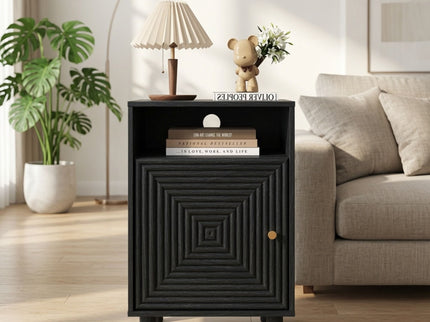 Nightstand With Charging Station & Storage