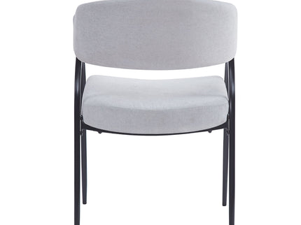 Contemporary Upholstered Dining Chairs With Metal Legs (Set of 2)