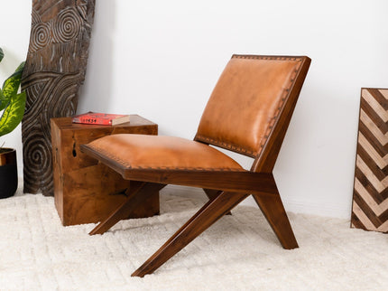 Colin - Lounge Chair - Brown / Tan