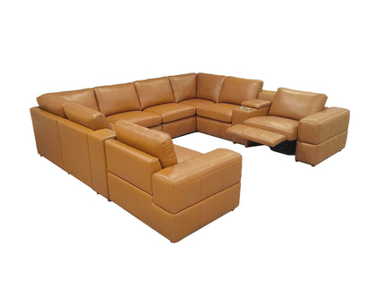 Upholstered Large Arms Sectional With Recliner Seats