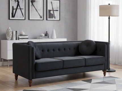 Chesterfield Sofa With Square Arms For Living Room