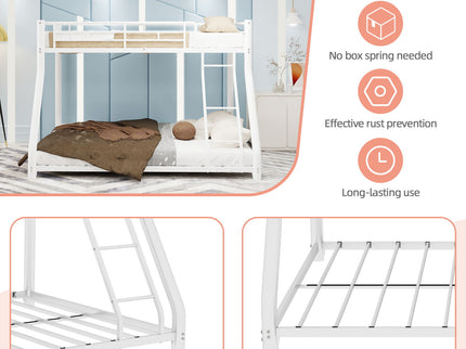 Twin Over Full Bunk Bed - White