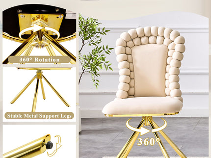 Puffy Bubble, Ball Chain Chair For Dining Room & Kitchen (Set of 2)