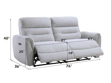 Eastre - Power Motion Sofa With USB Port - Gray