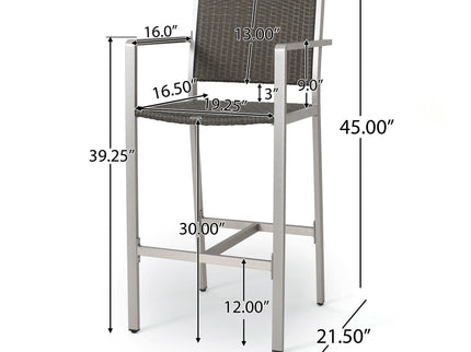 Outdoor Rust Proof Aluminum Barstools (Set of 2)