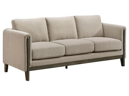 Fisher - Upholstered Panel Arm Sofa - Taupe