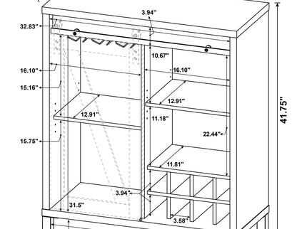 Arcata - Sliding Door Bar Cabinet - Oak