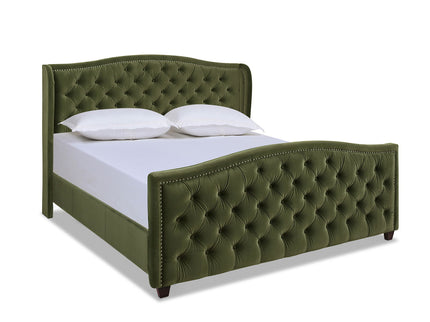 Marcella - Upholstered Shelter Headboard Bed Set