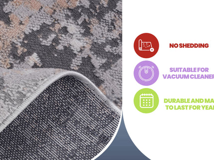 Marfi - 5' X 7' Abstract Area Rug - Gray Multi