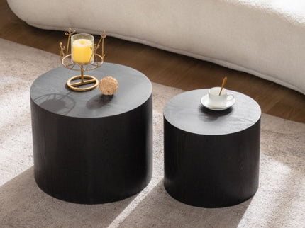 Round Nesting Coffee Table For Small Space (Set of 2)