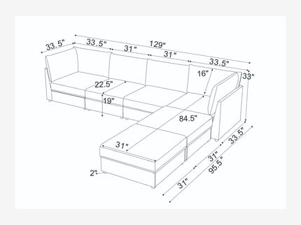 Reversible Modular Sectional With Custom Configuration And Premium Upholstery - Dark Green