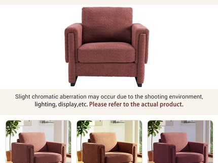 Upholstered Accent Armchair With Square Arm