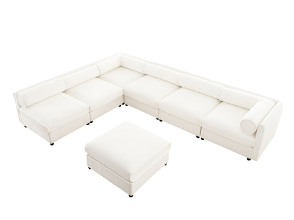 Modern Modular Sectional Sofa With Storag, Contemporary Cylindrical Design